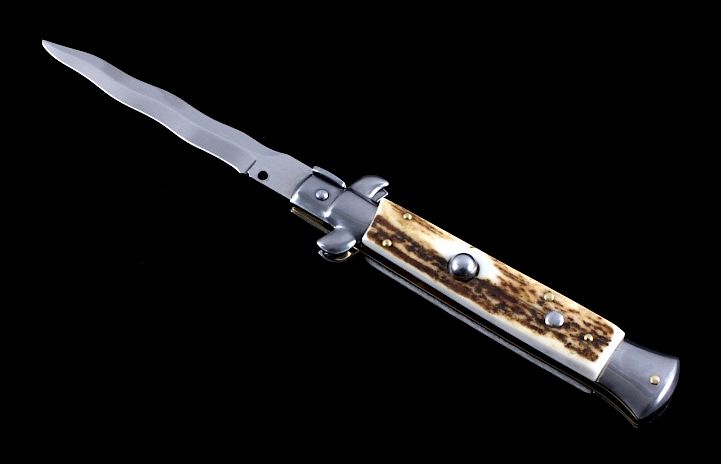 Appraisal: Frank Beltrame Italian Stiletto Kriss Switchblade This is a Frank