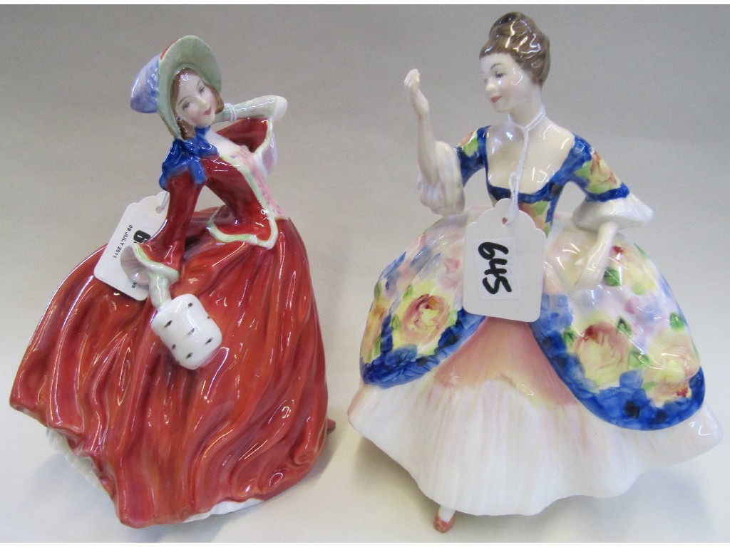 Appraisal: Two Royal Doulton figures 'Autumn Breezes' HN and Christine HN