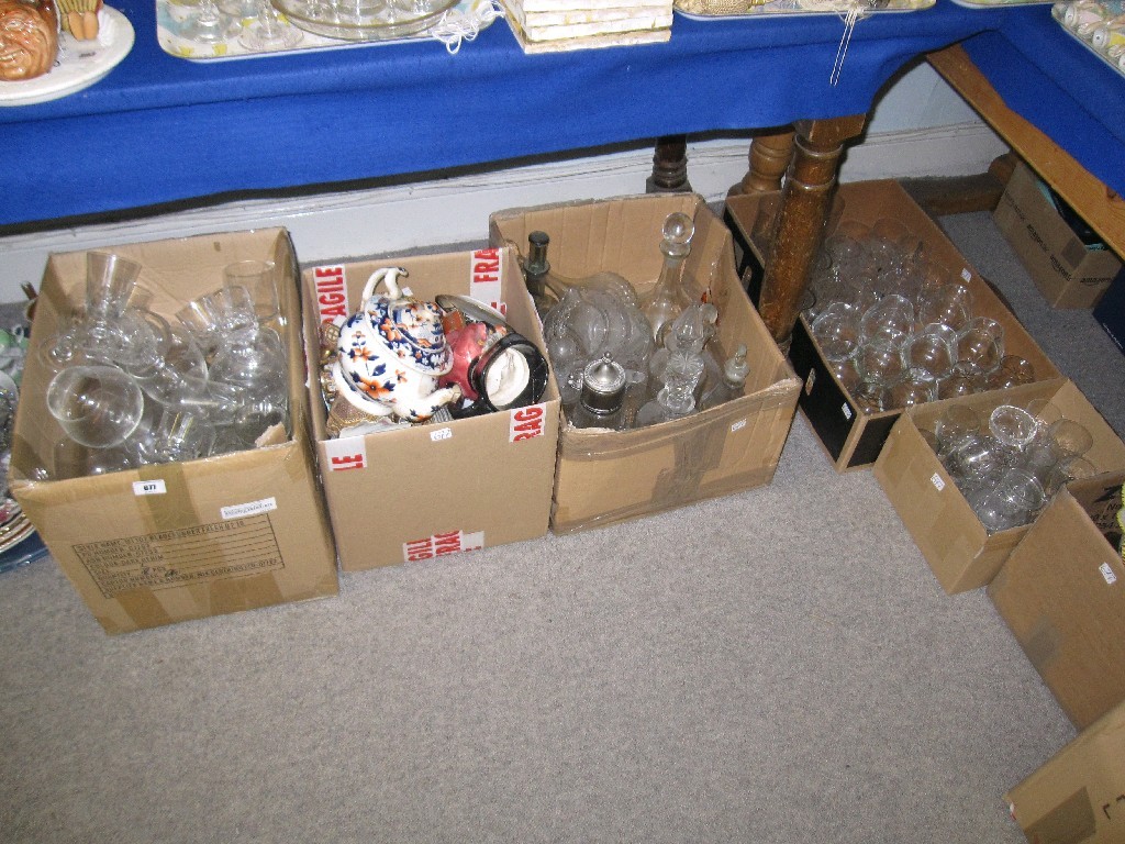 Appraisal: Lot comprising eleven boxes of assorted glassware and ceramics etc