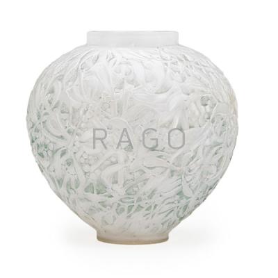 Appraisal: LALIQUE Gui vase opalescent glass Condition Report