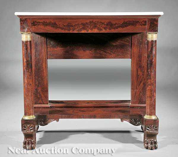 Appraisal: An American Late Classical Carved Mahogany and Gilt Bronze-Mounted Pier