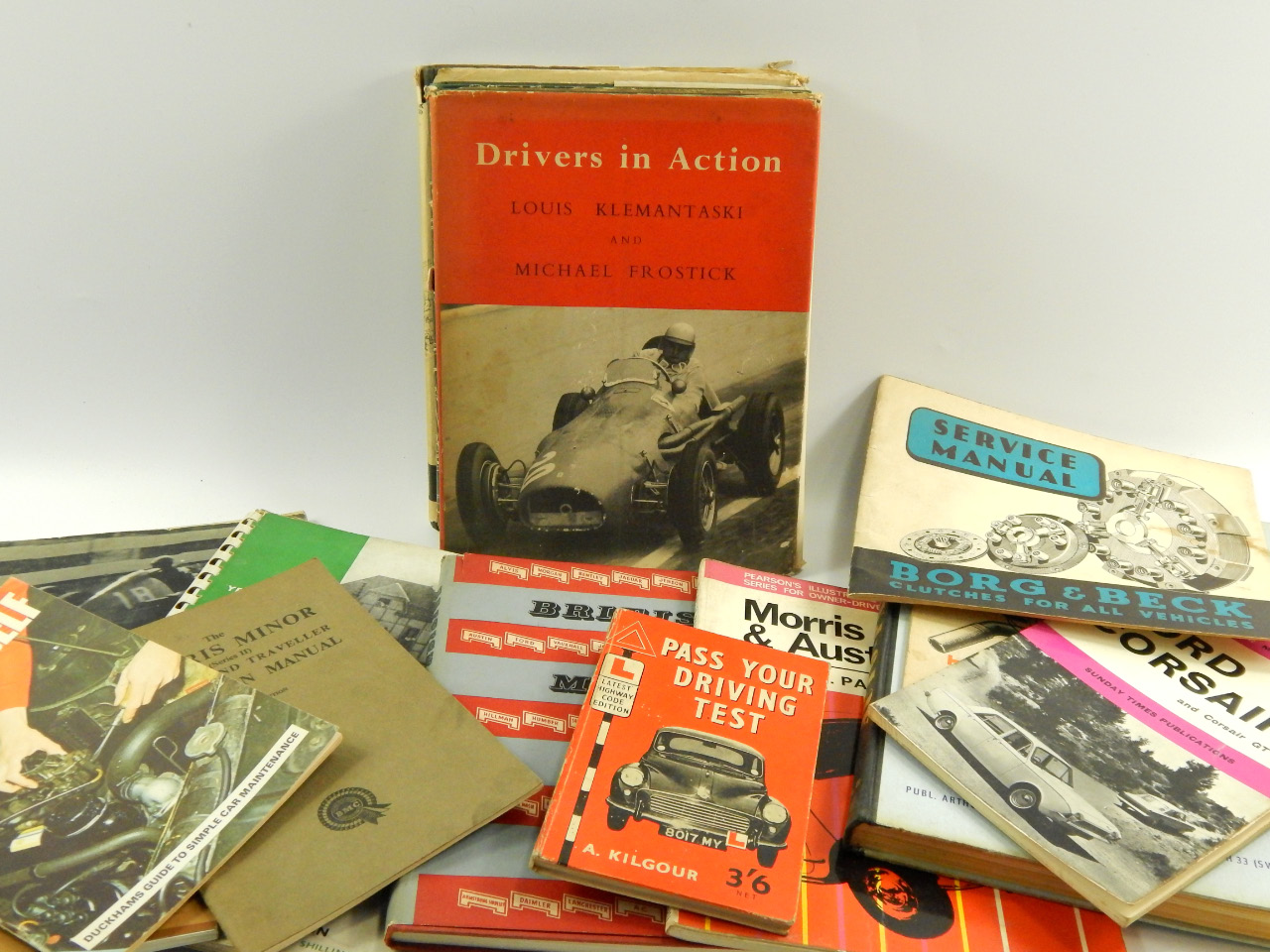 Appraisal: Automobile ephemera including operational manuals for Morris Minor Thames Ford