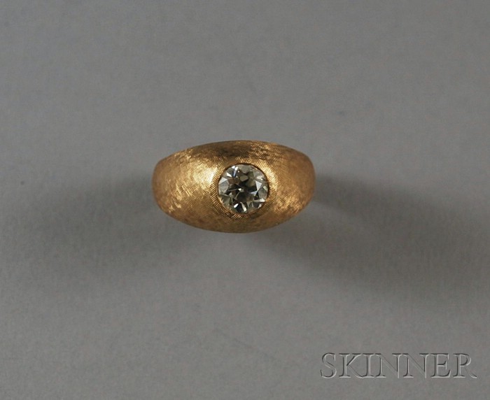 Appraisal: kt Gold and Diamond Ring approx cts size total dwt