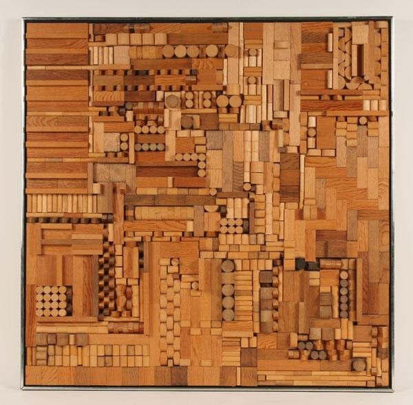 Appraisal: Richard Maxwell American b Modern th century wood block assemblage