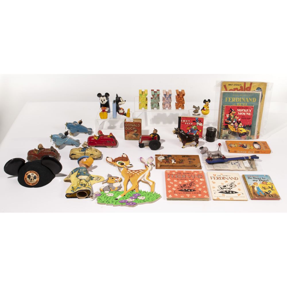 Appraisal: WALT DISNEY TOY ASSORTMENTApproximately items including Sun Rubber vehicles a