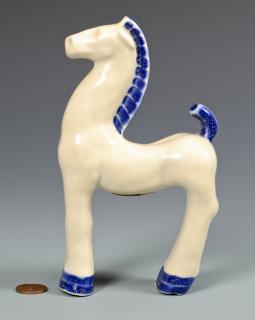 Appraisal: Newcomb College Horse Figurine Newcomb College Pottery figurine with original