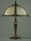 Appraisal: TABLE LAMP - CARMEL SLAG GLASS PANEL TABLE LAMP ORNATE