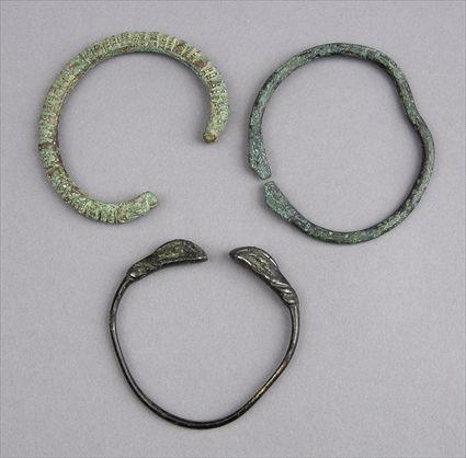 Appraisal: Three Bronze Luristan Bracelets