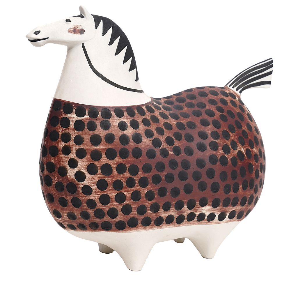 Appraisal: Stig Lindberg 'Springer' Stoneware Horse Stig Lindstrom Sweden - Whimsical