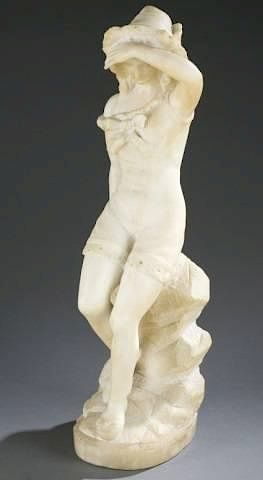 Appraisal: Marble statue of a girl late th early th c