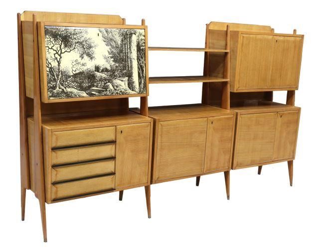 Appraisal: Italian mid-century modern bar cabinet in the manner of Piero