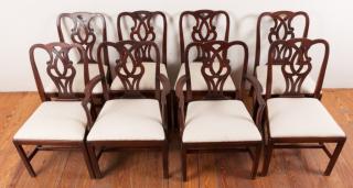 Appraisal: Chippendale Dining Chairs Set Eight Chippendale th century dining chairs