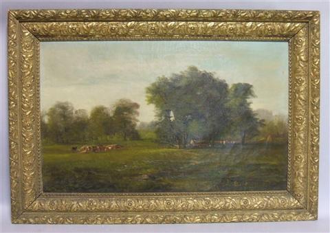 Appraisal: ATTRIBUTED TO WILLIAM HART AMERICAN - CATTLE RETURNING HOME Oil