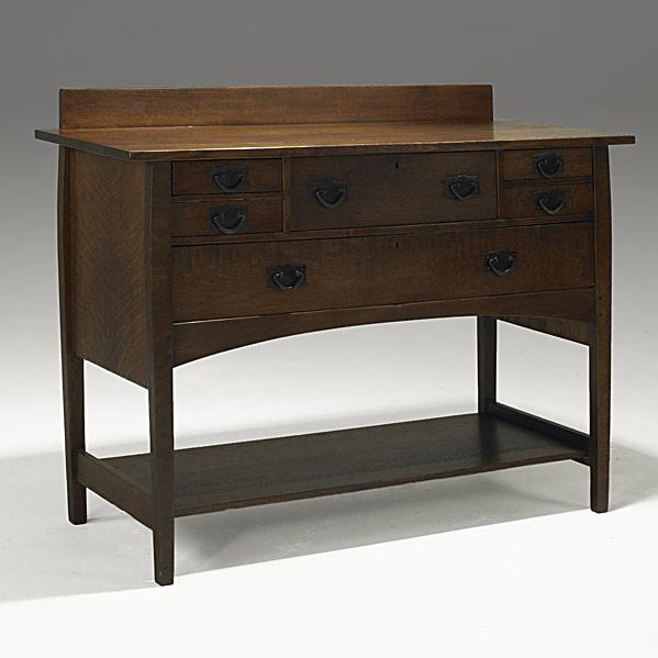 Appraisal: HARVEY ELLISGUSTAV STICKLEYSix-drawer sideboard no Provenance Christie s New York