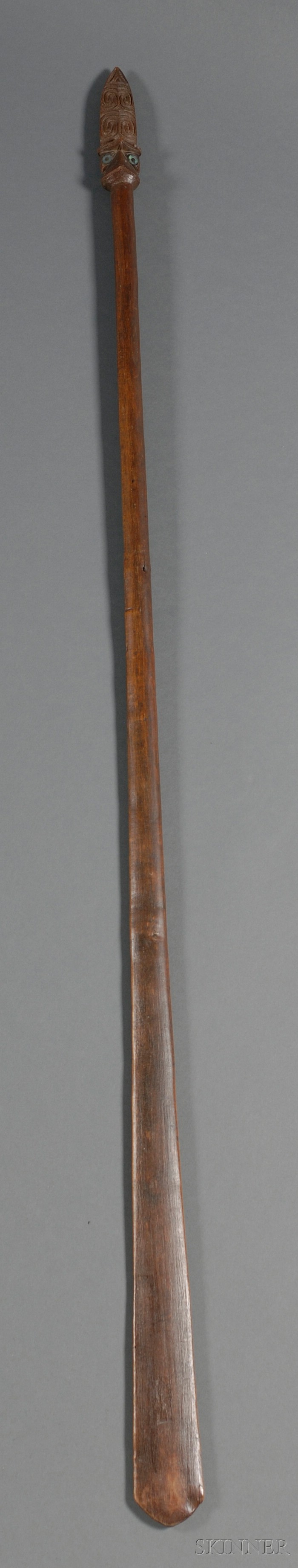 Appraisal: Maori Carved Wood Long Club Taiaha New Zealand th century