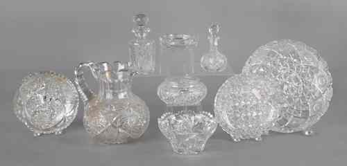 Appraisal: Collection of brilliant cut glass to include a Clark bowl