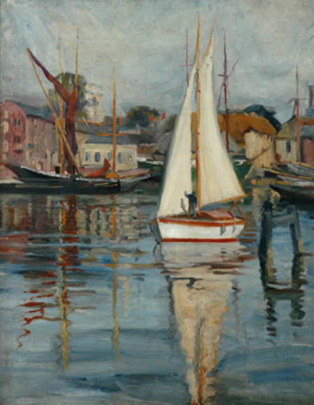 Appraisal: Dora Meeson - The White Sail oil on board unsigned