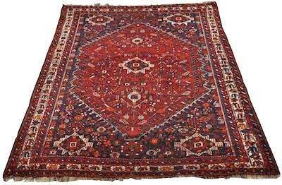 Appraisal: A Kurdish Kakaberu Carpet Approx '- x '- Low silky