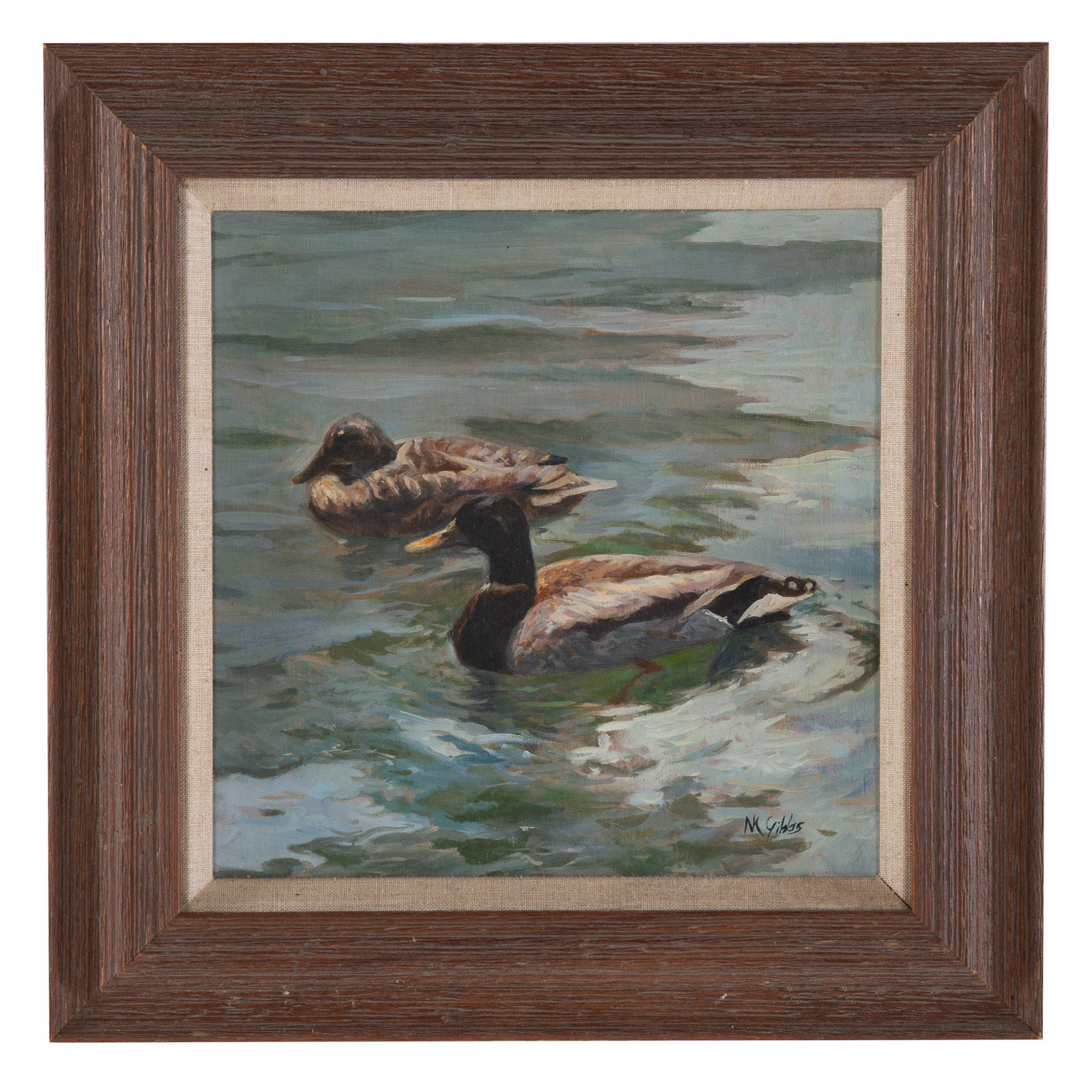 Appraisal: NATHANIEL K GIBBS DUCK OIL ON BOARD American - Oil