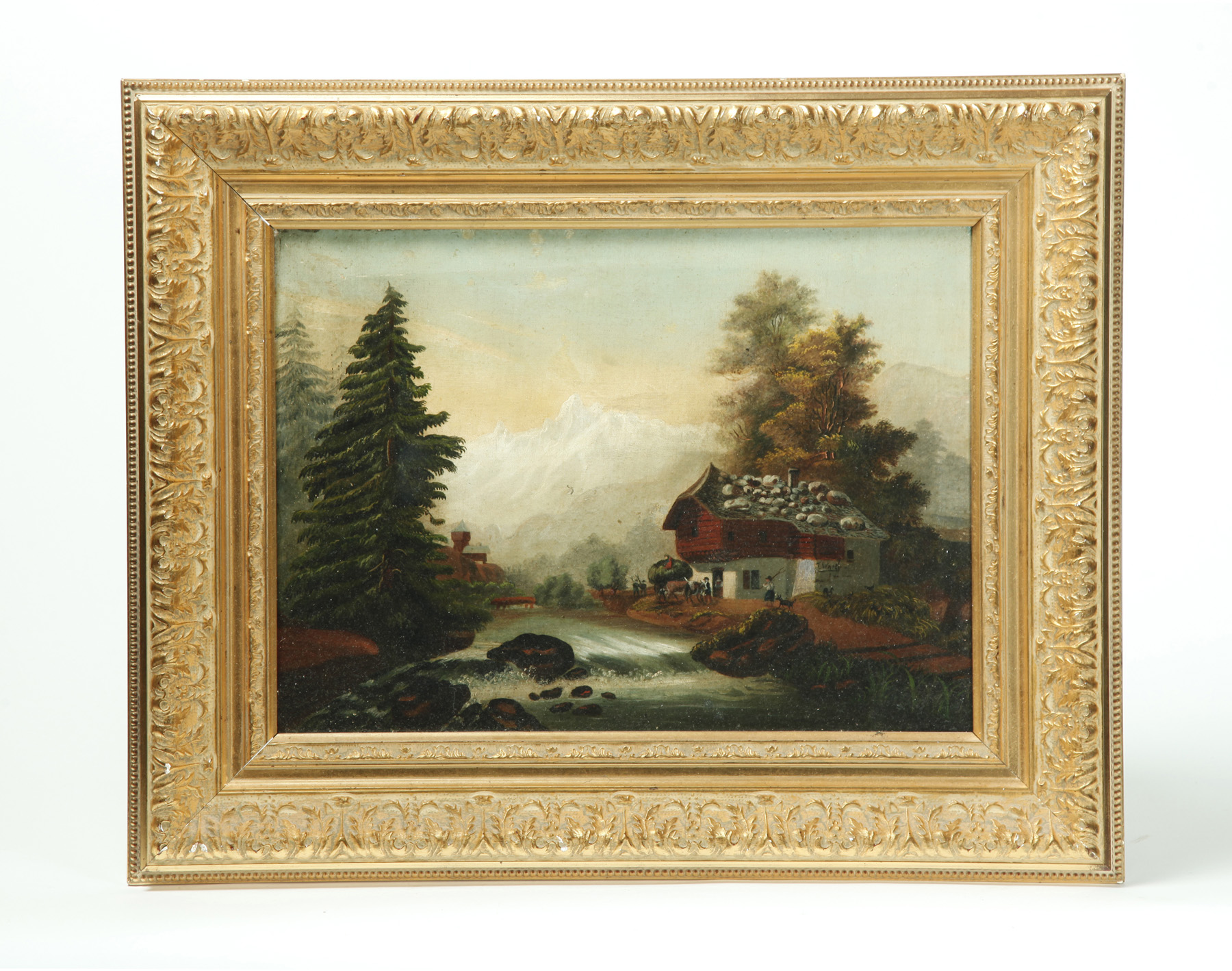 Appraisal: ALPINE COTTAGE SIGNED CHENOT EUROPEAN ND HALF- TH CENTURY Oil