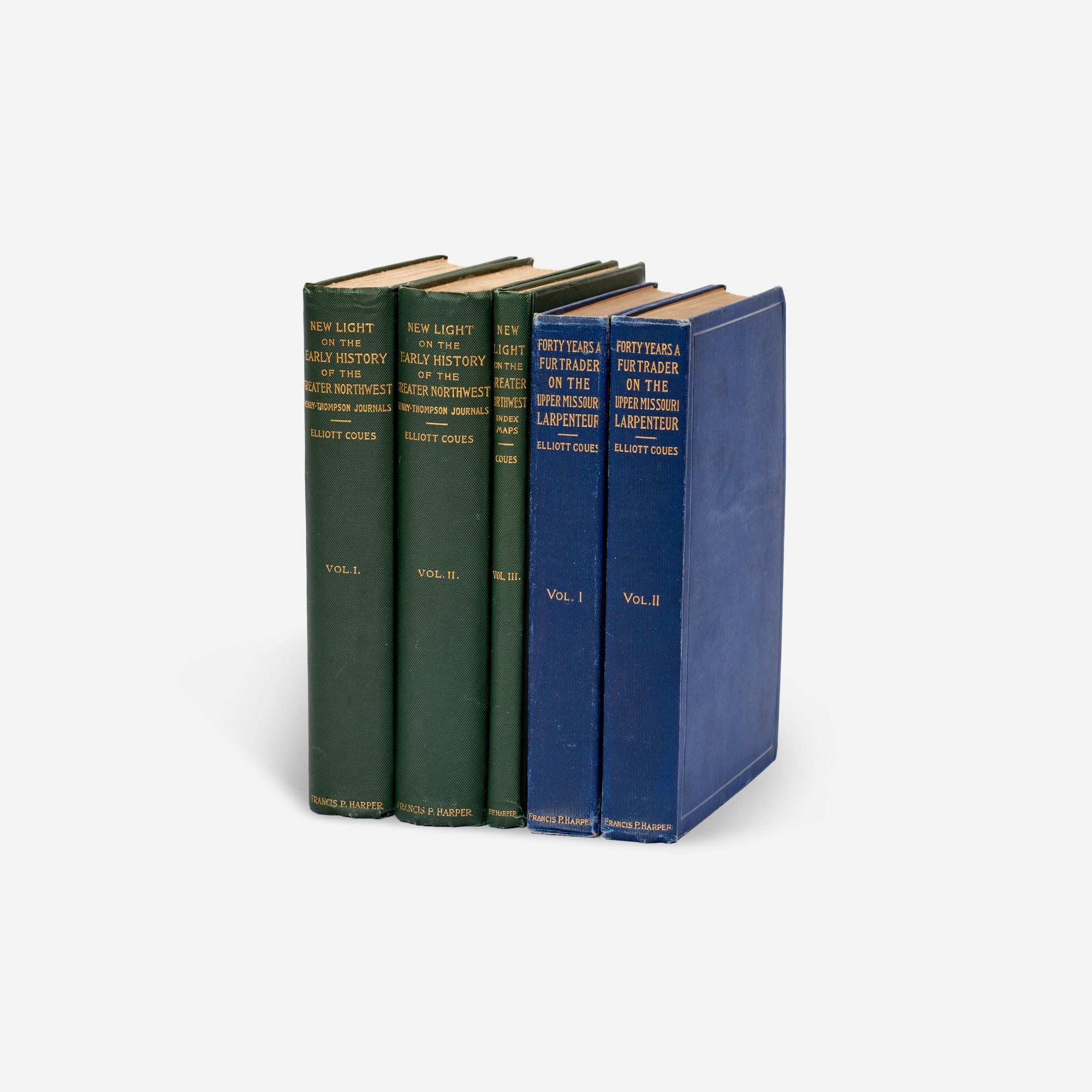 Appraisal: ELLIOTT COUES TWO FIRST ED WORKS FIVE VOLUMES - Elliott