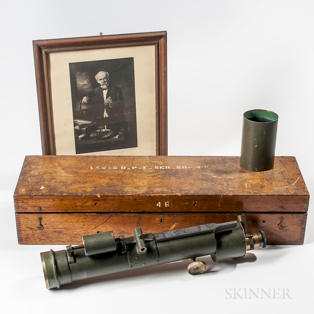 Appraisal: John Alfred Brashear Telescope and Signed Photomechanical Reproduction John Alfred