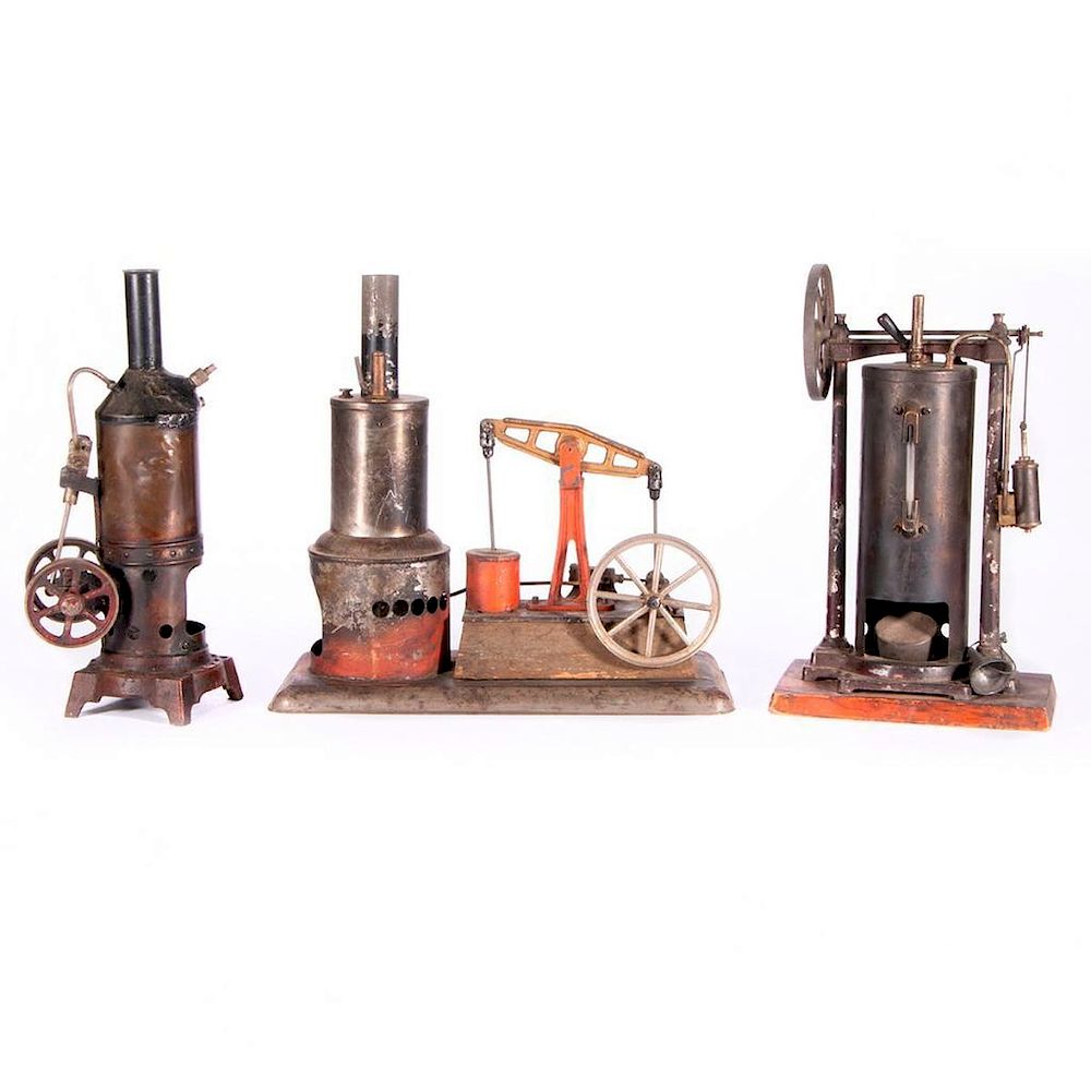 Appraisal: Three vintage model steam engines Three early th century German