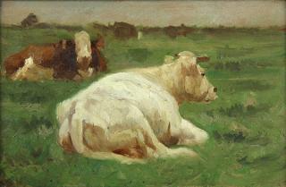 Appraisal: Painting Orden Wood Ogden Wood American - Cattle Resting in