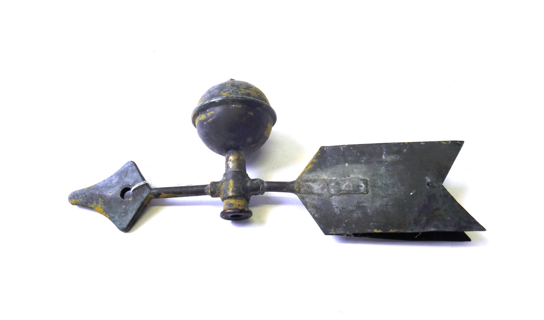 Appraisal: A copper weathervane th century with spherical surmount and arrow