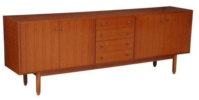 Appraisal: Italian mid-century modern teak sideboard c s long rectangular case