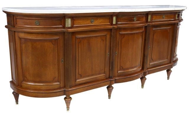 Appraisal: French Louis XVI style mahogany sideboard th c having shaped