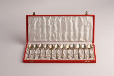 Appraisal: A set of twelve Danish sterling silver teaspoons by Meka