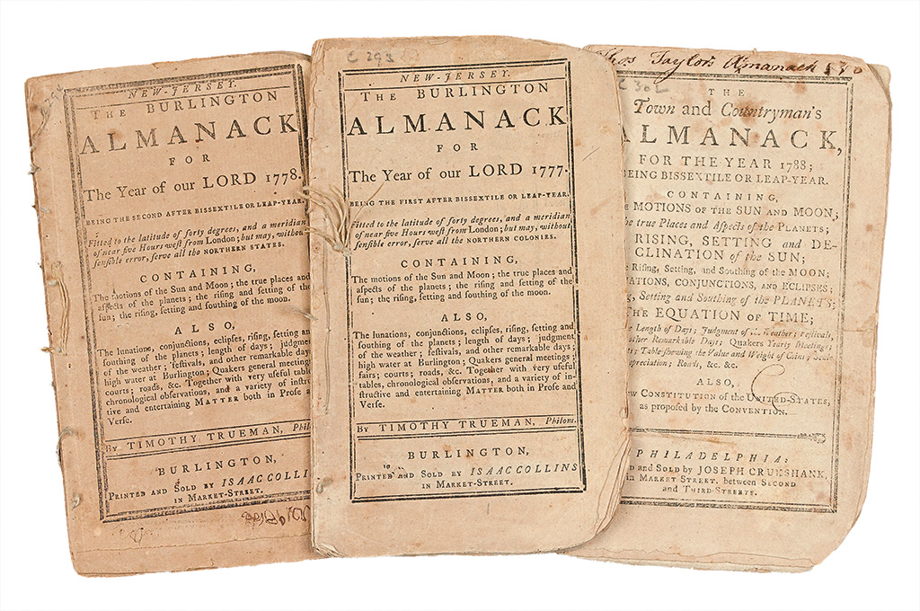 Appraisal: EARLY AMERICAN IMPRINTS Group of almanacs mo stitched various conditions