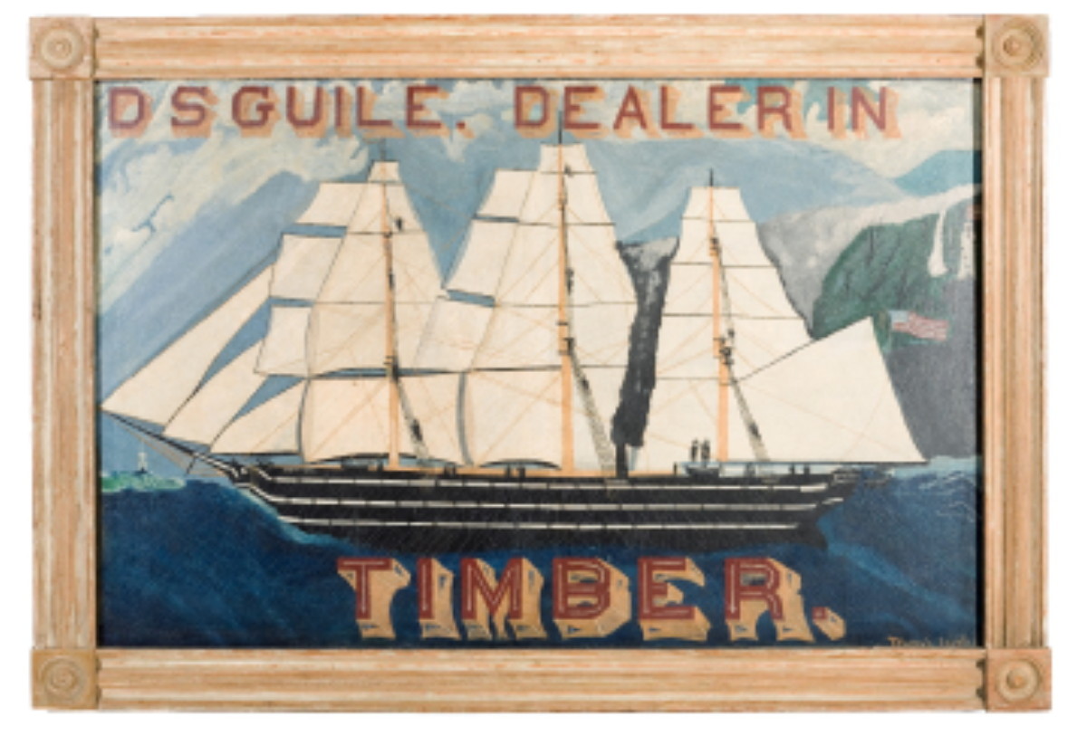 Appraisal: D S GULE DEALER IN TIMBER TRADE SIGN POSSIBLY BROOKLYN