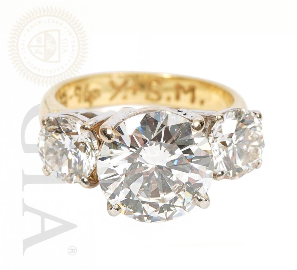 Appraisal: GIA CERTIFIED CARAT DIAMOND K RINGShowcasing a central ct brilliant