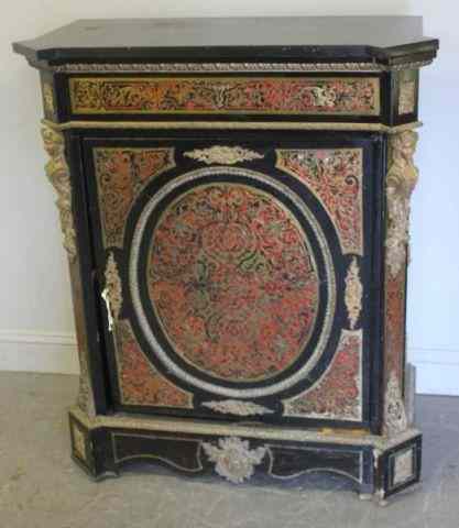 Appraisal: th Century French Bronze Mounted Boulle OneDoor Cabinet With original