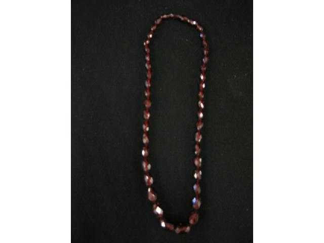 Appraisal: Cherry Amber Victorian Necklace graduated faceted beads long stunning