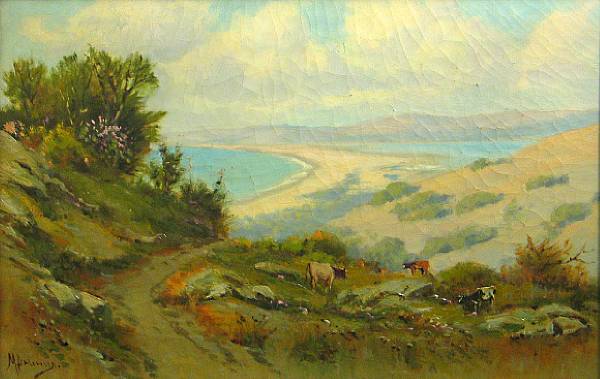 Appraisal: Manuel Valencia American - A Marin County coastal view with