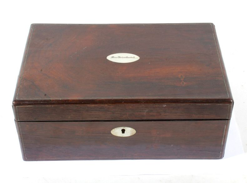 Appraisal: Vintage Personalized Traveling Lap Desk For your consideration is a