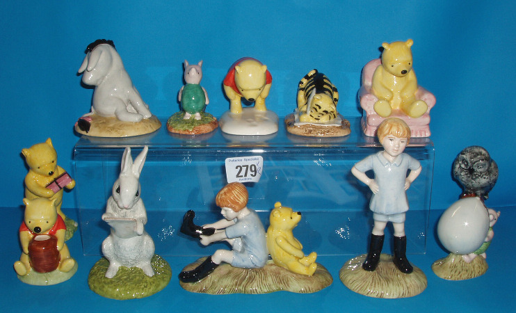 Appraisal: Collection Of Figures From The Winnie The Pooh Series To