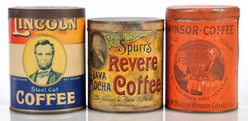 Appraisal: Lot of Coffee Tins Description Lot includes -pound Java Mocha