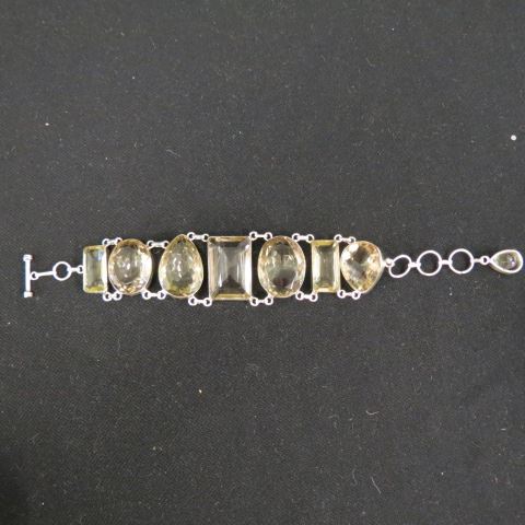 Appraisal: Citrine Bracelet various vivid gems totaling almost carats in sterling