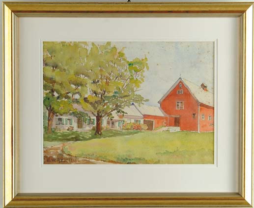 Appraisal: EDWARD WILLIS REDFIELD American - NEW ENGLAND CONNECTED FARMHOUSE Colorful