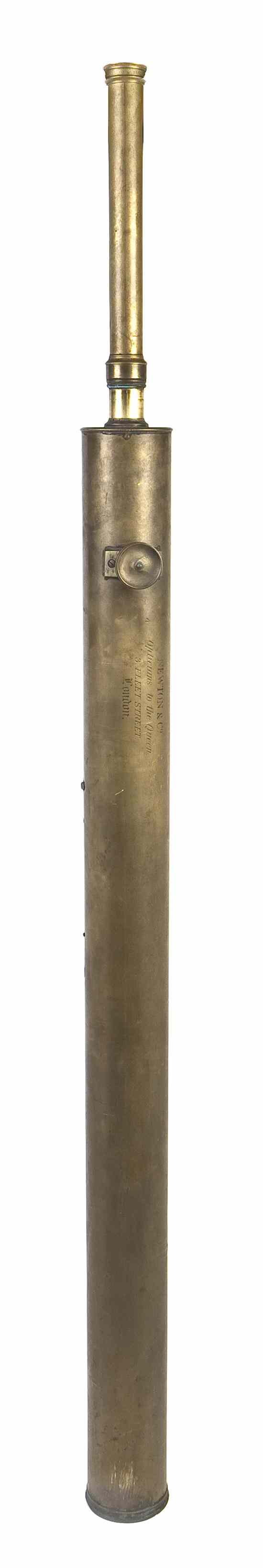 Appraisal: An English Brass Telescope Newton Co of typical cylindrical form