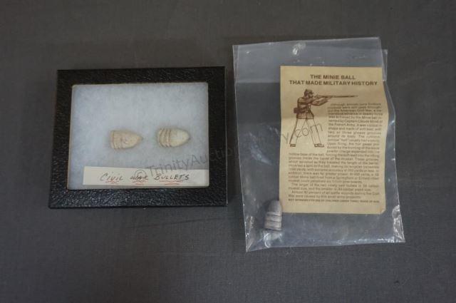 Appraisal: Civil War Bullets and Mini Ball Collection These changed the