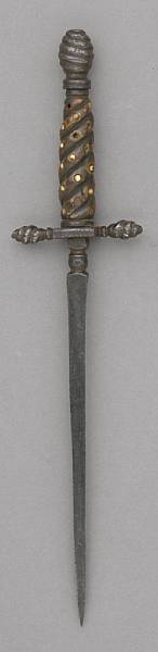 Appraisal: An Italian stilettomid- th century The inch triangular blade with