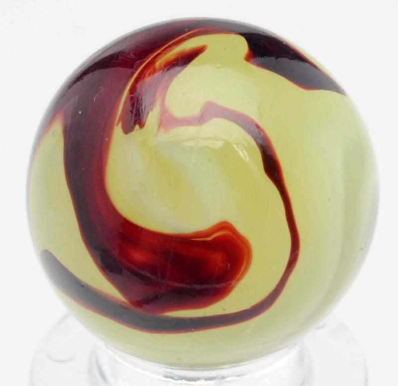 Appraisal: Akro Agate Lemonade Oxblood Marble Lemonade base with nice swirls