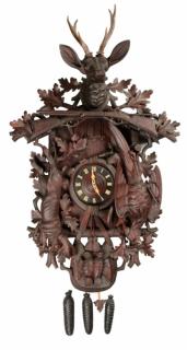 Appraisal: Large Black Forest Cuckoo Music Box Wall Clock Large fully