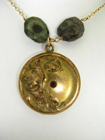 Appraisal: Piper Dano designer necklace with vintage locket The '' diameter