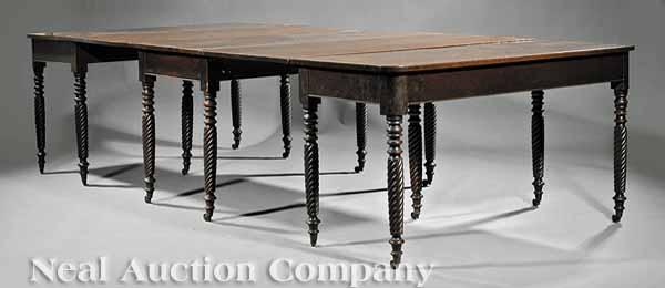 Appraisal: An American Classical Mahogany Dining Table early th c in